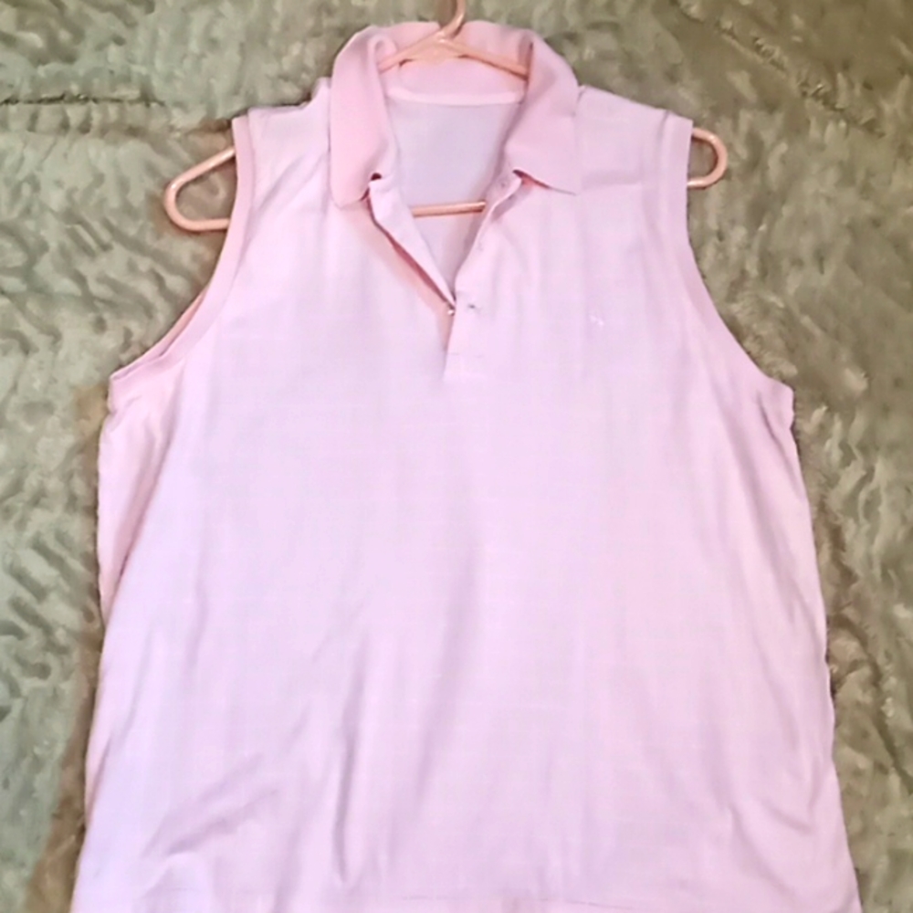 Polo by Ralph Lauren Sleeveless Polo Top in Light Pink